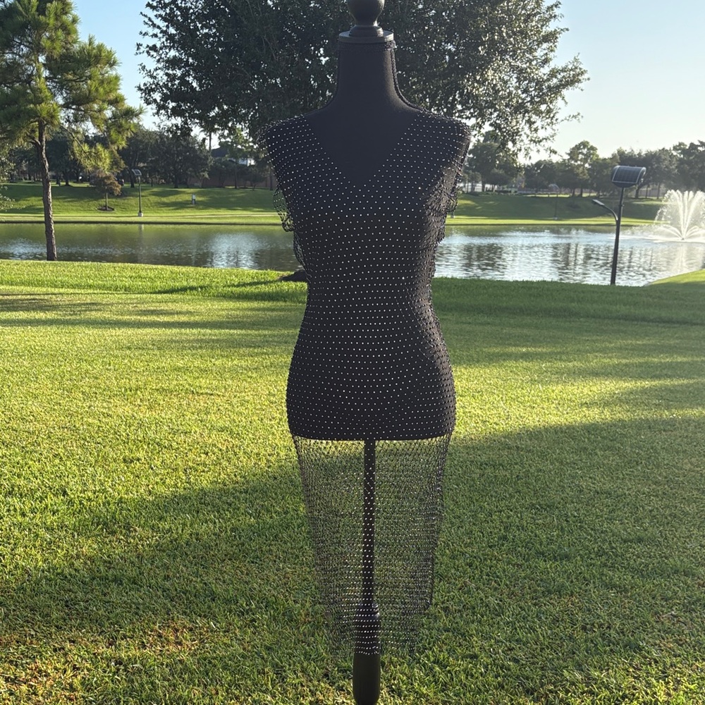 Bundle of 2: Black and White Mesh Dress - Swim Coverup